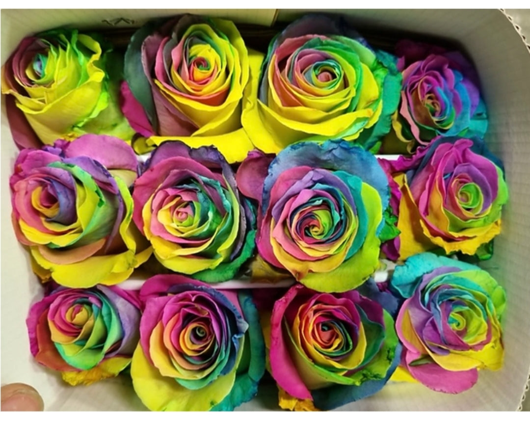 Rosa (Roja, Blanca, Amarilla,Azul,Full color) (precio referencial desde 3 unidades de rosas con papel coreano)